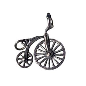 Vintage Antique Bicycle 925 Sterling Silver Charm with Moving Wheel